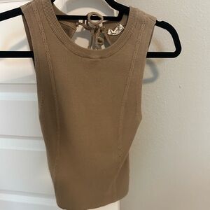 Free People Tan Knit Tank Top